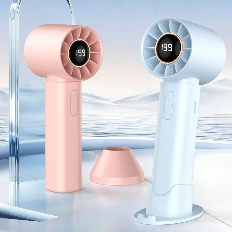 Lenovo Handheld Small Cold Air Fan High-speed Portable USB Rechargeable Mini Cooling Device for Summer Office Desktop Outdoor Peaceful Pleasures Health and Wellness