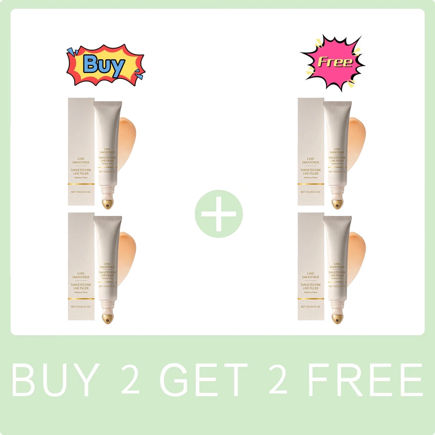 Line Smoother Hydrating Primer for Makeup Even Tone Lightweight & Non-sticky Invisible Pores Antioxidant Makeup Base Moisturizer Peaceful Pleasures Health and Wellness Buy 2 Get 2 Free