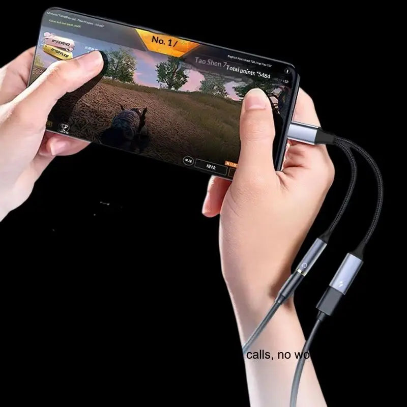 USB-C PD 60W Fast Charger + 3.5mm Headphone Jack Adapter