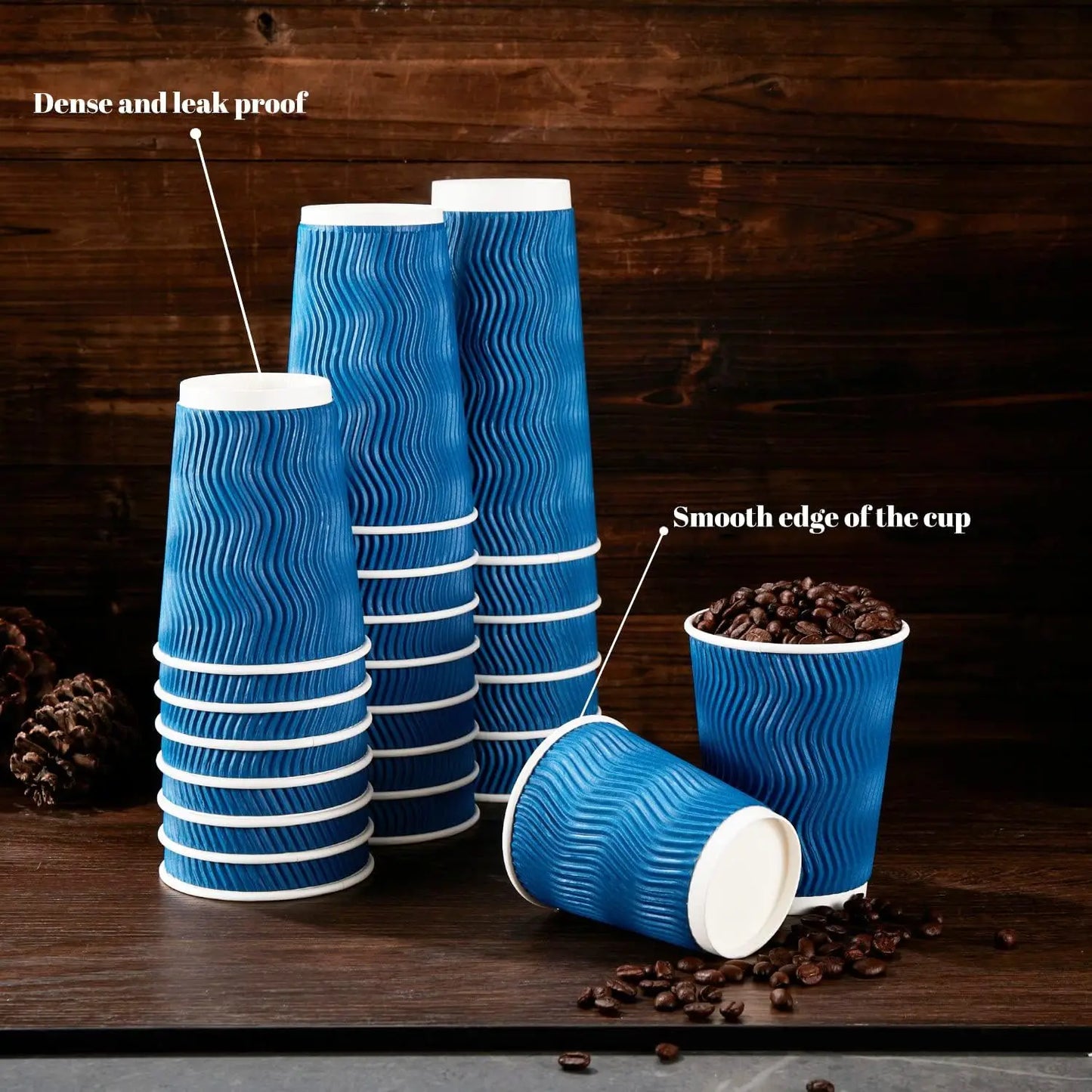 50 Pack 12 oz Disposable Coffee Cups with Lids To-Go Paper Coffee Cups for Hot Beverage Chocolate and Cocoa Coffee Bar Shop Peaceful Pleasures Health and Wellness