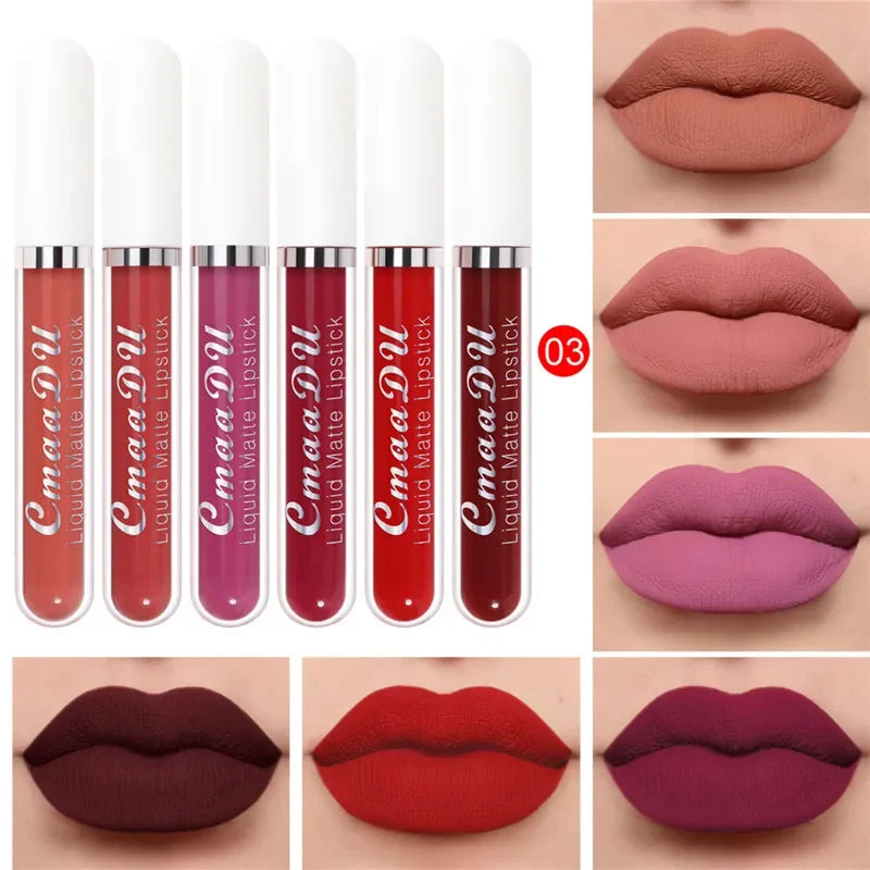 IFANYUO 6-Pc Matte Liquid Lipstick Set – Waterproof Velvet Lip Gloss