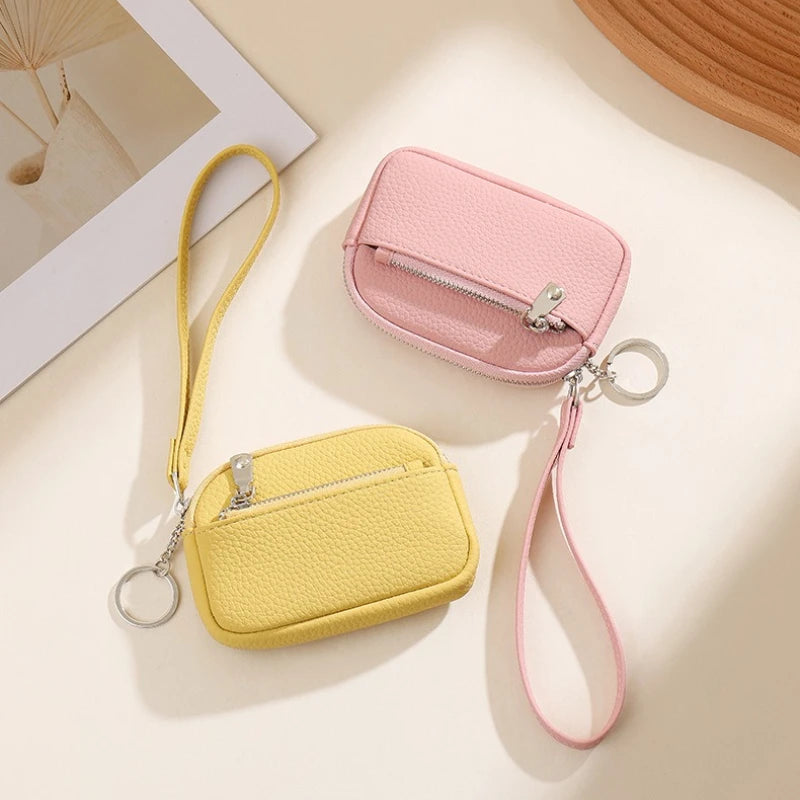 Mini PU Leather Lipstick Bag | Keychain Coin Purse & Earphone Pouch