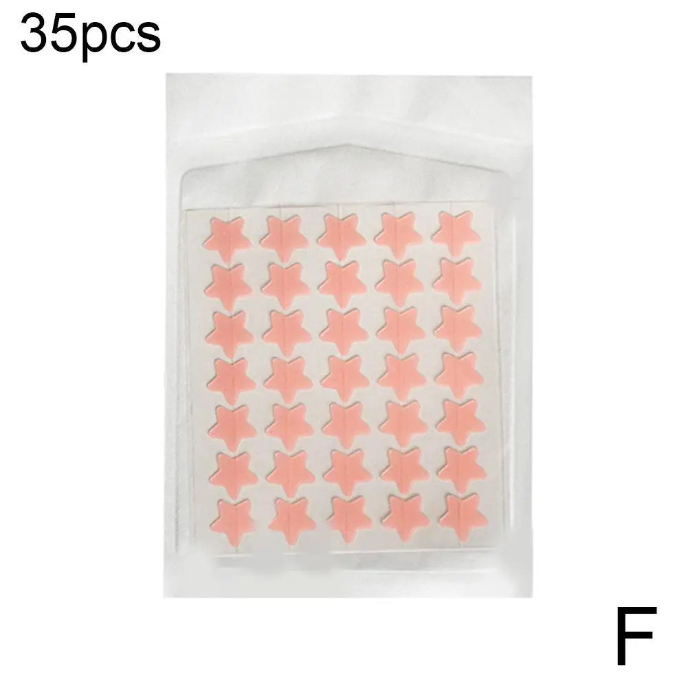 Colorful Star & Heart Shaped Acne Pimple Patches – Invisible Cute Acne Cover Stickers 40pcs Peaceful Pleasures Health and Wellness pink 35 counts