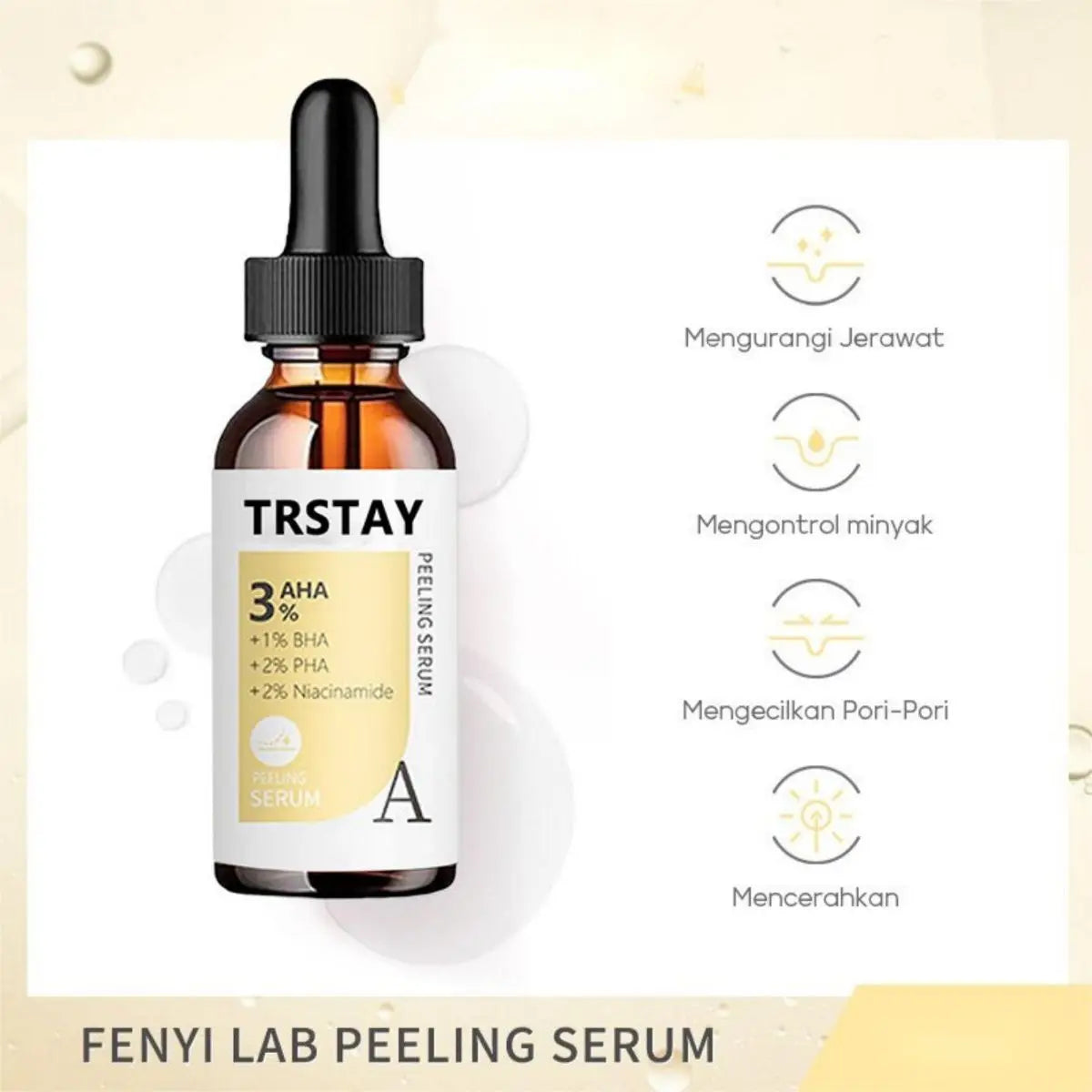 AHA Peeling Serum Salicylic Acid Face Essence Shrink Pores Acne Treatment Removal Blackhead Melasma Whitening Facial Skin Care Peaceful Pleasures Health and Wellness