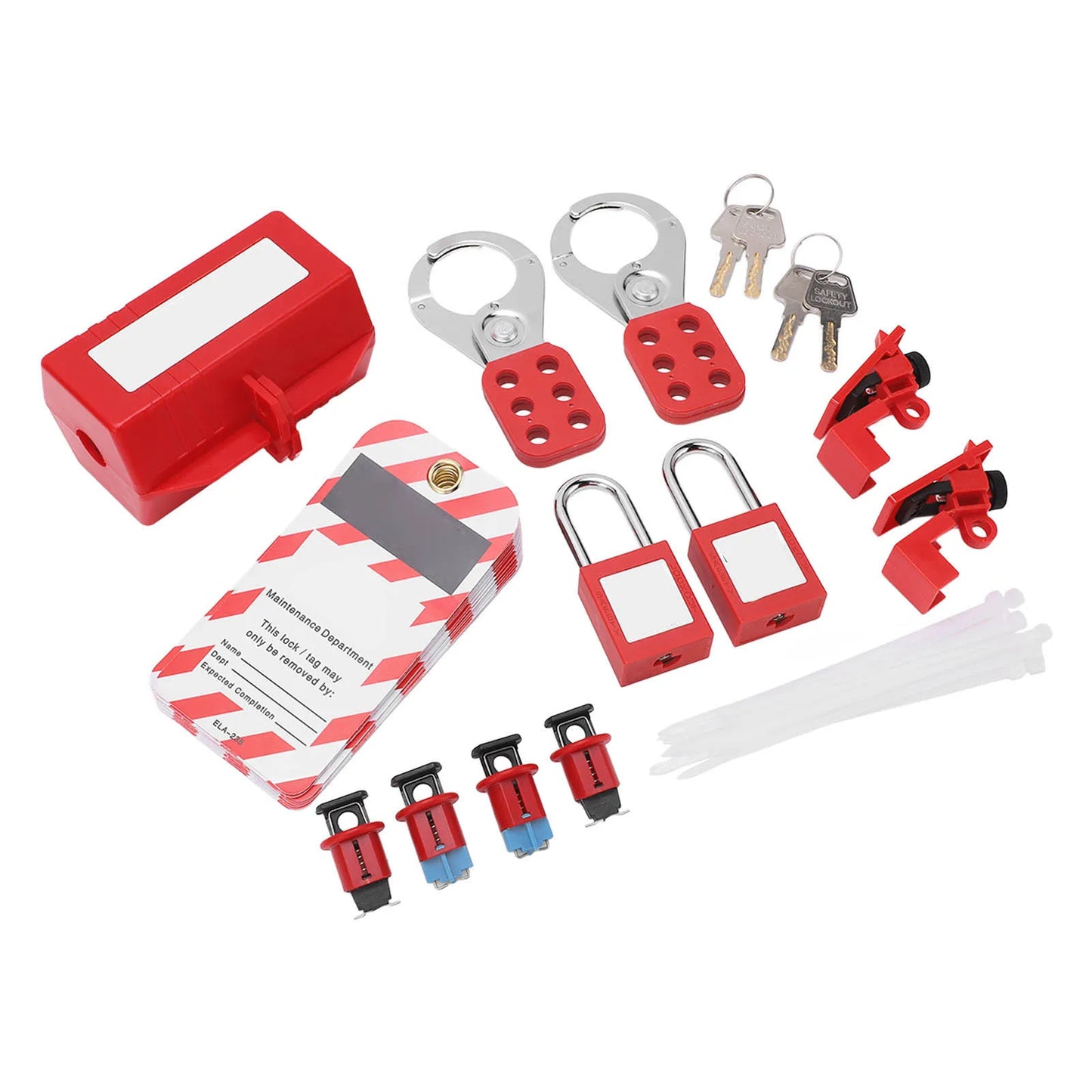 Lockout Tagout Kit – Circuit Breaker LOTO Padlock & Hasp Set