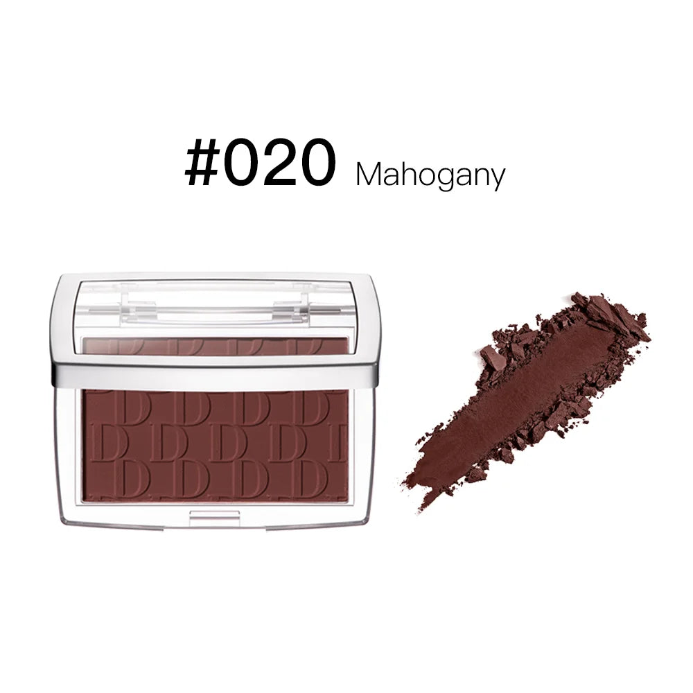 Matte Embossed Blush Palette & Brush – 6 Colors, Long-Lasting
