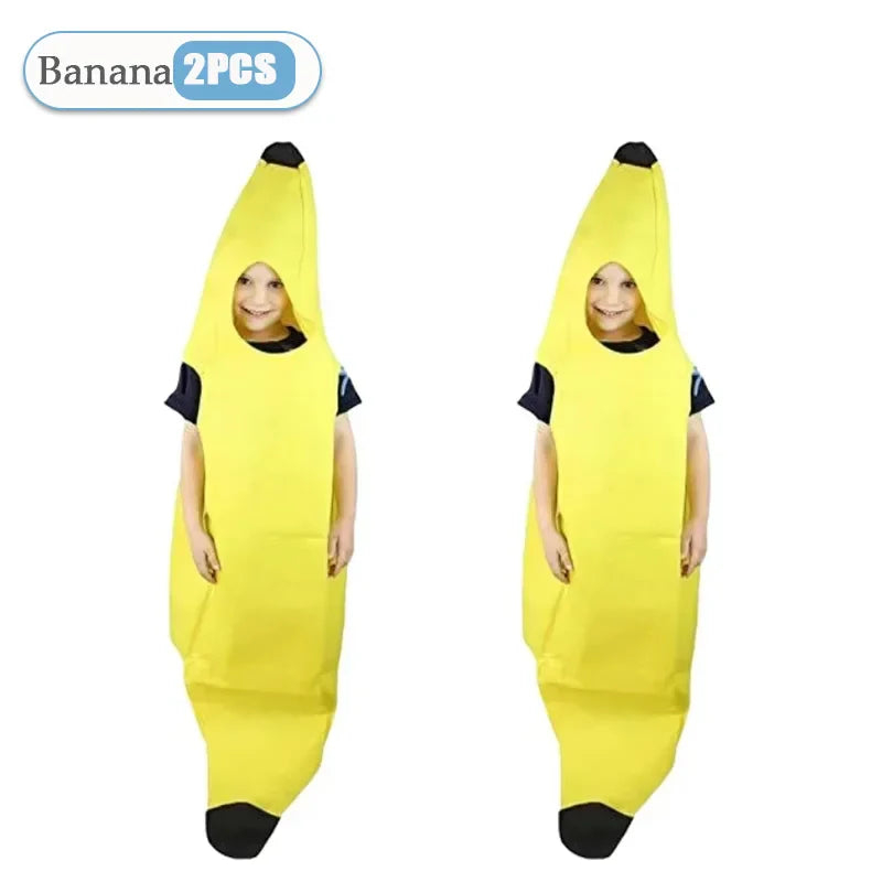 Banana Costume Adults & Kids – Funny Halloween Cosplay Suit