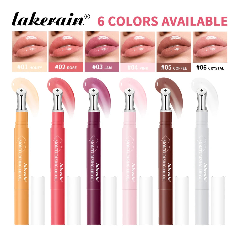 Lakerain Plumping Lip Gloss Hydrating Moisturizing Long Lasting Lip Oil Transparent Lip Tint Daily Lip Care Makeup Cosmetics Peaceful Pleasures Health and Wellness