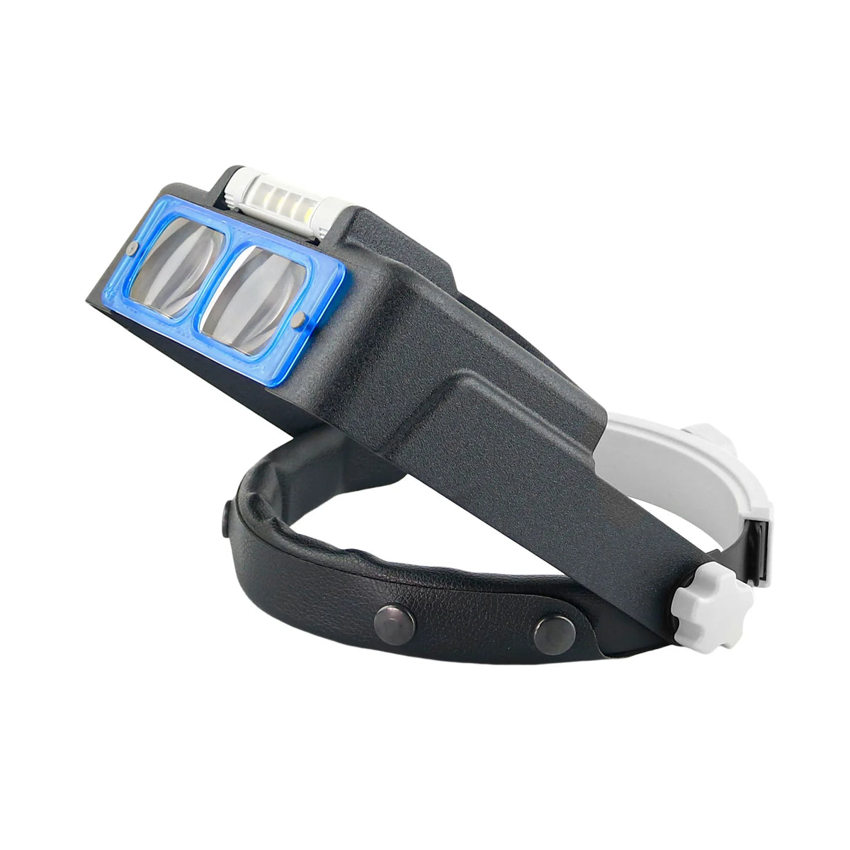 Head Mount Magnifier Glasses with 4 LED Light Hands Free Magnifier 1.5X 2X 2.5X 3.5X Loupe Lluminated Magnifier for Reading Peaceful Pleasures Health and Wellness