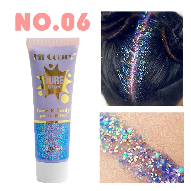 Chameleon Glitter Gel for Face, Body & Hair | Fit Colors