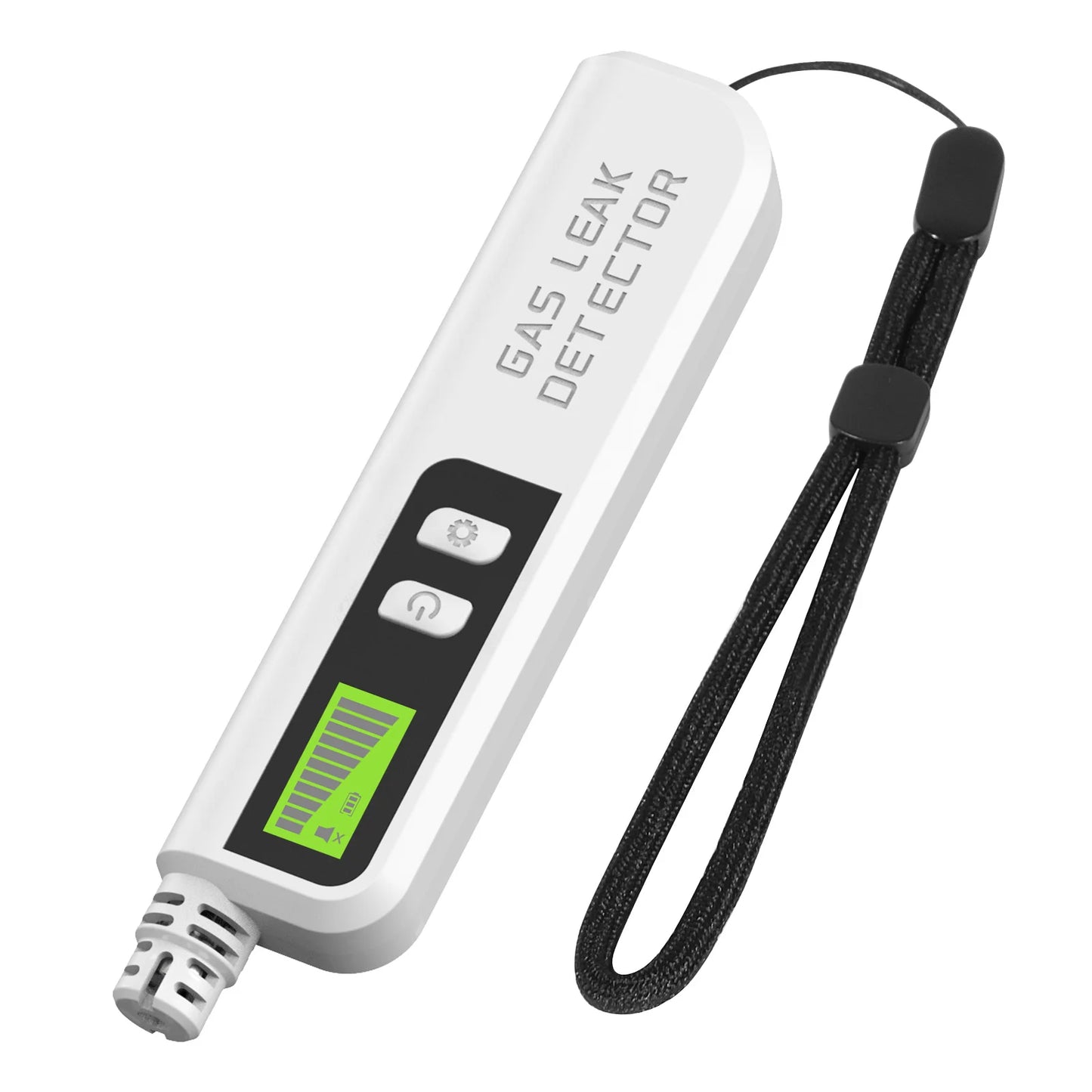 Portable Combustible Gas Detector for Home Kitchen, Professional Analyzer with LCD Display for Detecting CO CH4 C2H6 LPG Alcohol Peaceful Pleasures Health and Wellness White
