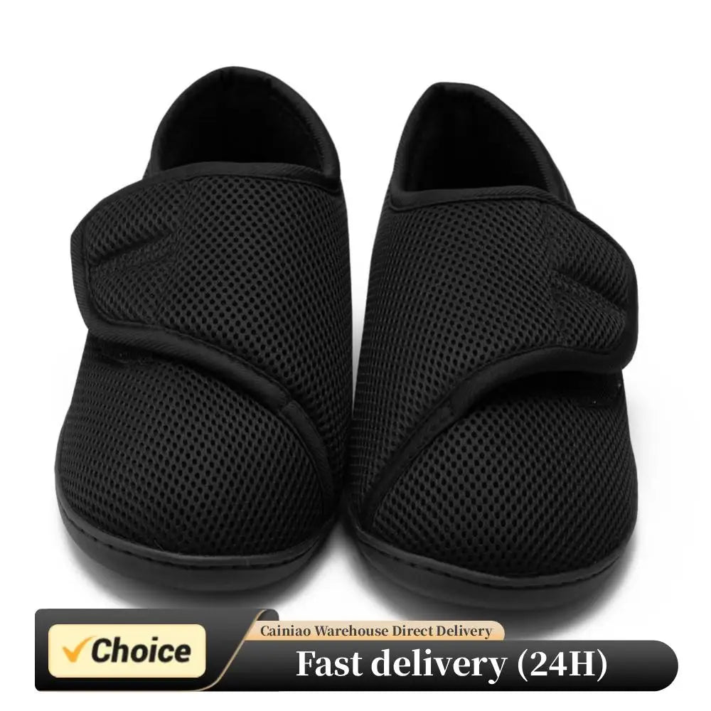 Unisex Diabetic Shoes Wide Walking Shoes Plush Lining Lightweight Edema Sneakers Hook and Loop Sneakers for Plantar Fasciitis Peaceful Pleasures Health and Wellness