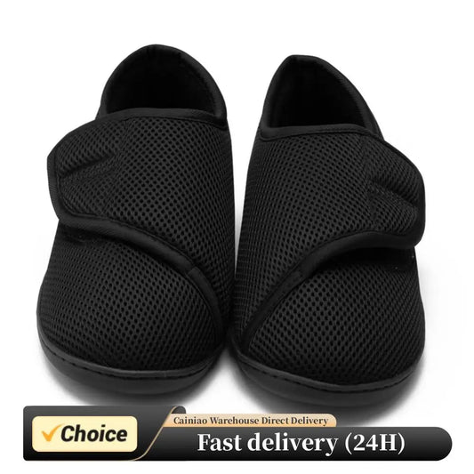 Unisex Diabetic Shoes Wide Walking Shoes Plush Lining Lightweight Edema Sneakers Hook and Loop Sneakers for Plantar Fasciitis Peaceful Pleasures Health and Wellness