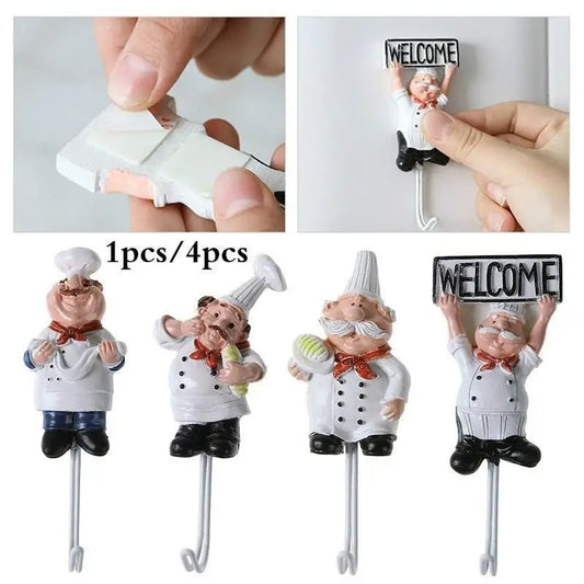 Cartoon Kitchen Hook Wall Hanger Concise Design Creative Utensil Peaceful Pleasures Health and Wellness