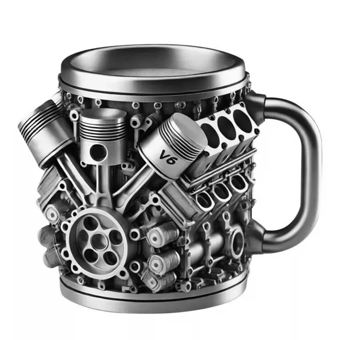 V8 Engine Stainless Steel Insulated Coffee Mug | Car Lover Gift