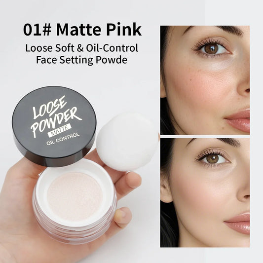 Hello Kiss Translucent Matte Setting Powder – Oil Control Loose Setting Powder Oasis Select
