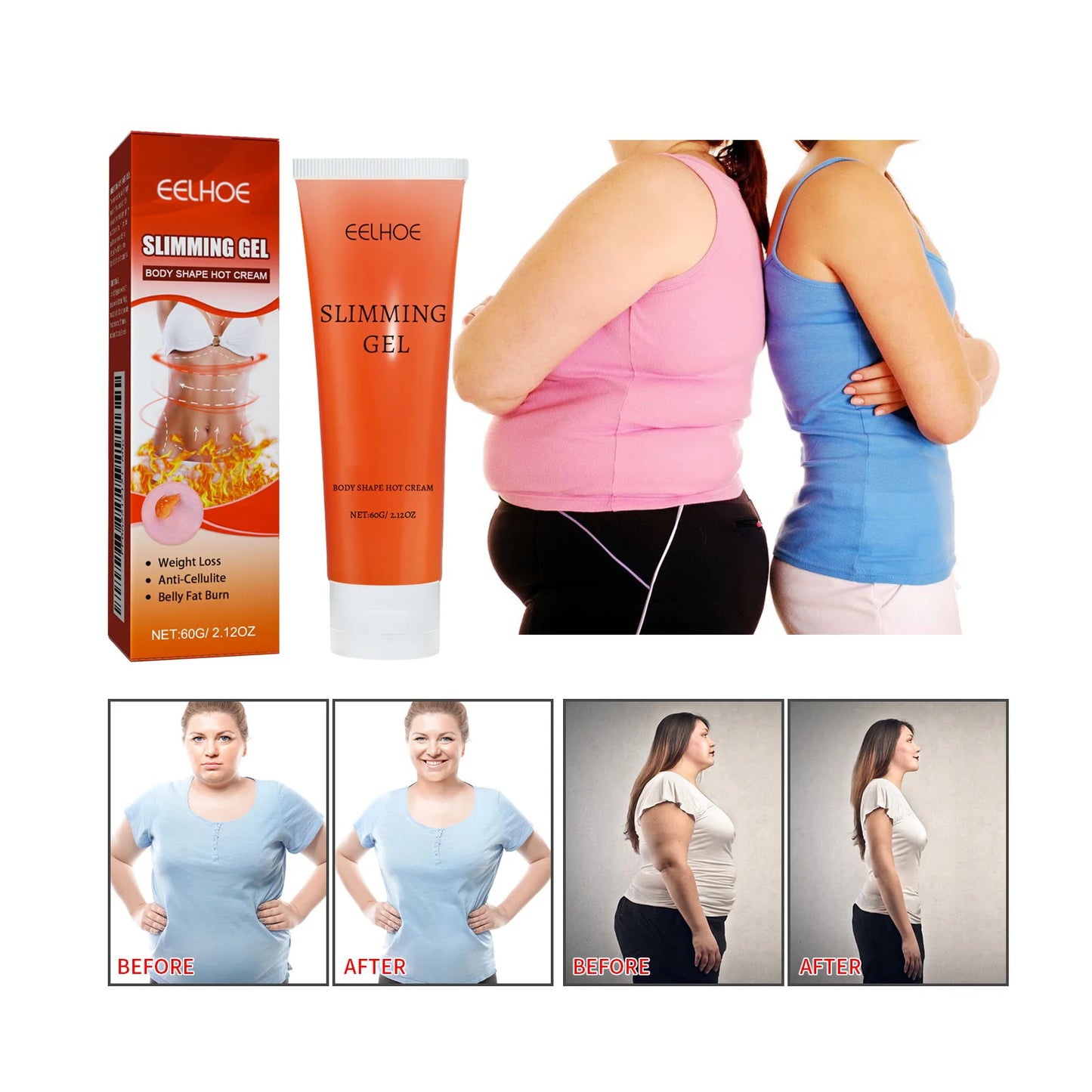 Fast Body Slimming Gel Powerful Fat Burn Weight Loss Cream Reduce Leg Cellulite Belly Firming Shaping Thin Waist Arm Body Care Peaceful Pleasures Health and Wellness