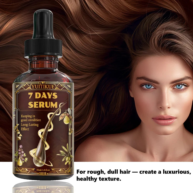 YUITIKUE 7 Days Hair Serum | Natural Plant Extracts Blend | For Long-Lasting Hair Condition & Gentle Daily Nourishment Care 30ml Peaceful Pleasures Health and Wellness