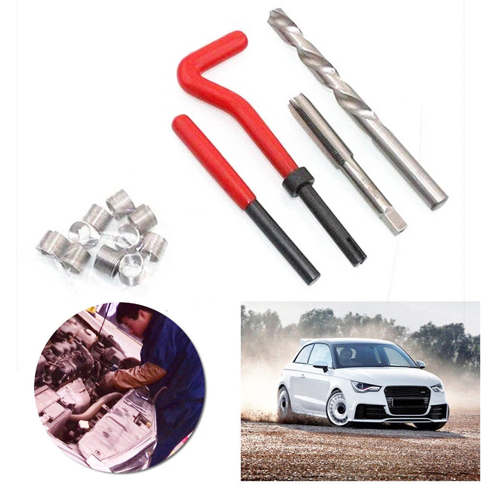 15-Pc Metric Thread Repair Kit M5–M14 | Helicoil Insert Tool Set