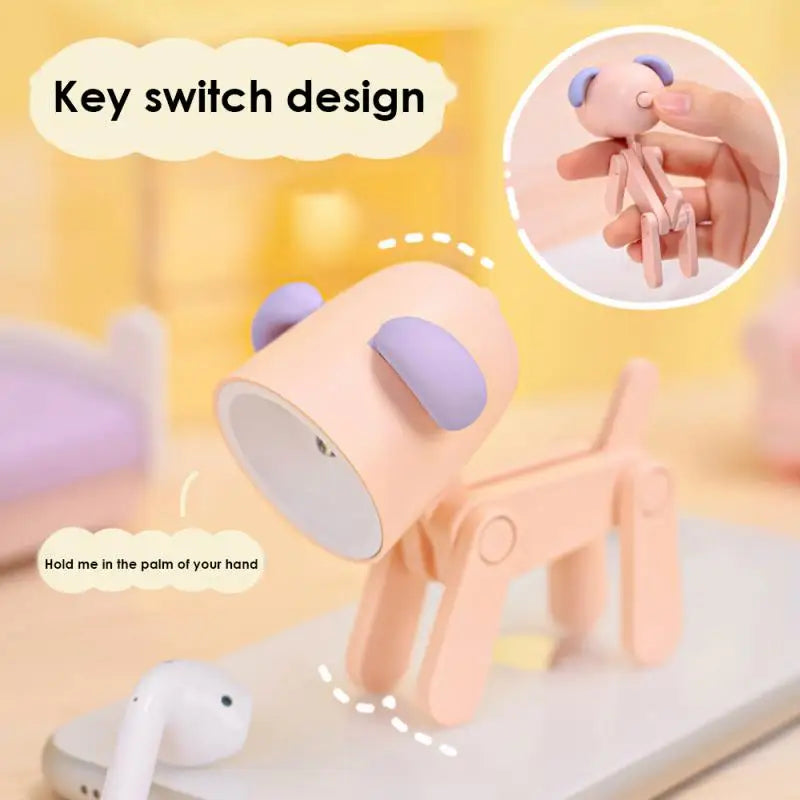 Cute Cartoon Pet LED Mini Folding Desk Lamp | Night Light