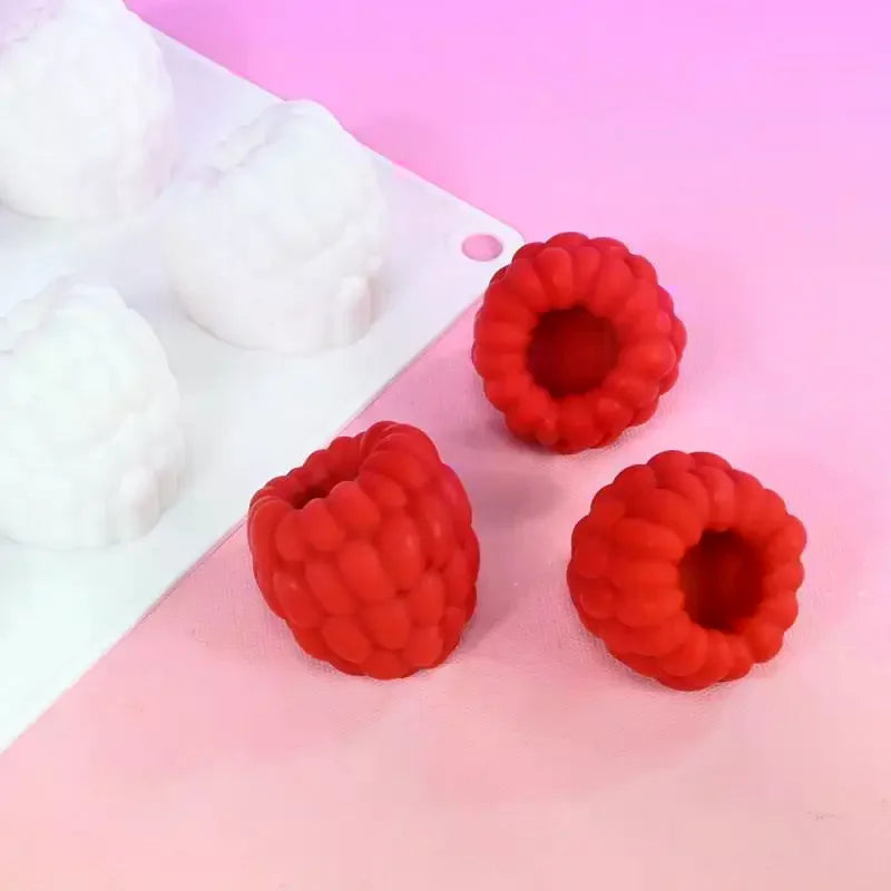 6-Cavity Silicone Raspberry Mold – Non-Stick Baking & Jelly Mold Silicone Baking Mold Peaceful Pleasures Health and Wellness