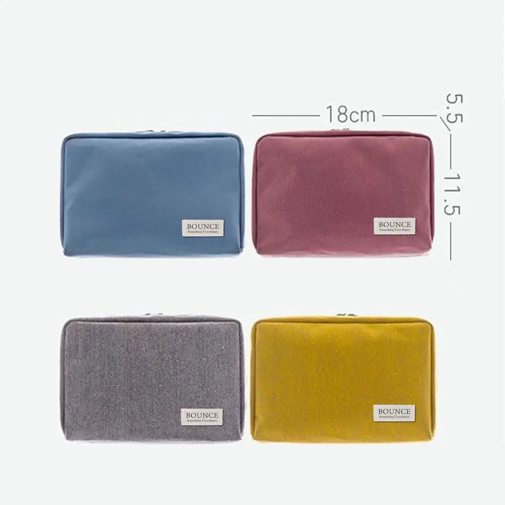 Nylon Zippered Storage Pouch – Cosmetic, Documents & Office