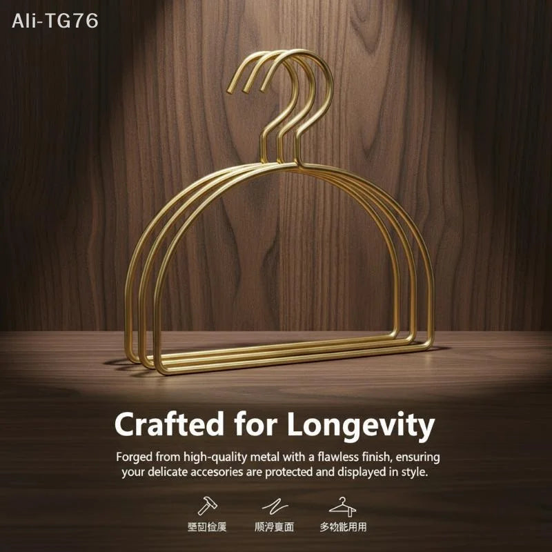 5-Pack Gold Half Round Scarf Hangers | Closet Organizer