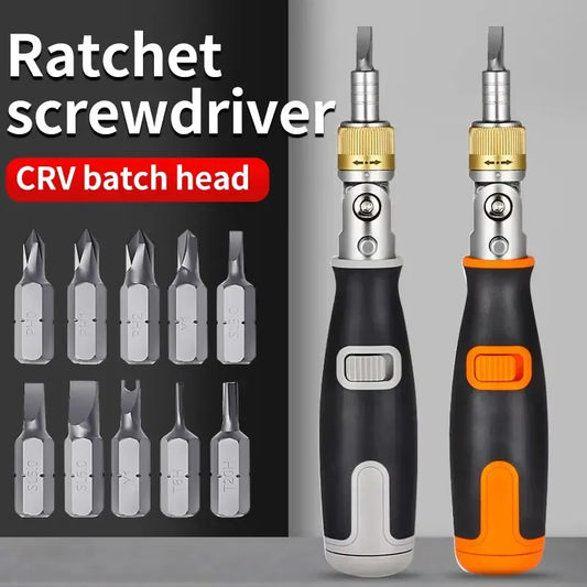 10 In 1 Portable Ratchet Screwdriver Multifunctional Hidden Screwdriver Head Corner Capable Multi Angle Screwdriver Set Peaceful Pleasures Health and Wellness