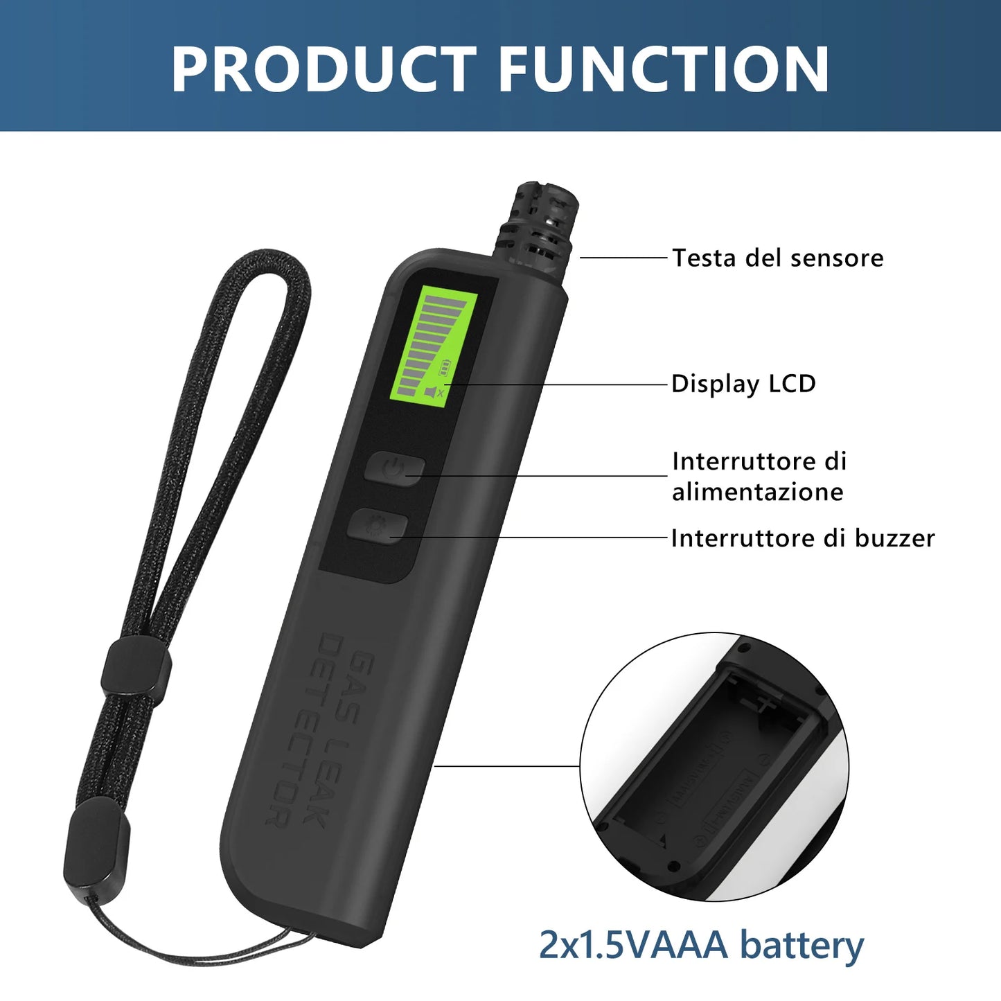 Portable Combustible Gas Detector for Home Kitchen, Professional Analyzer with LCD Display for Detecting CO CH4 C2H6 LPG Alcohol Peaceful Pleasures Health and Wellness