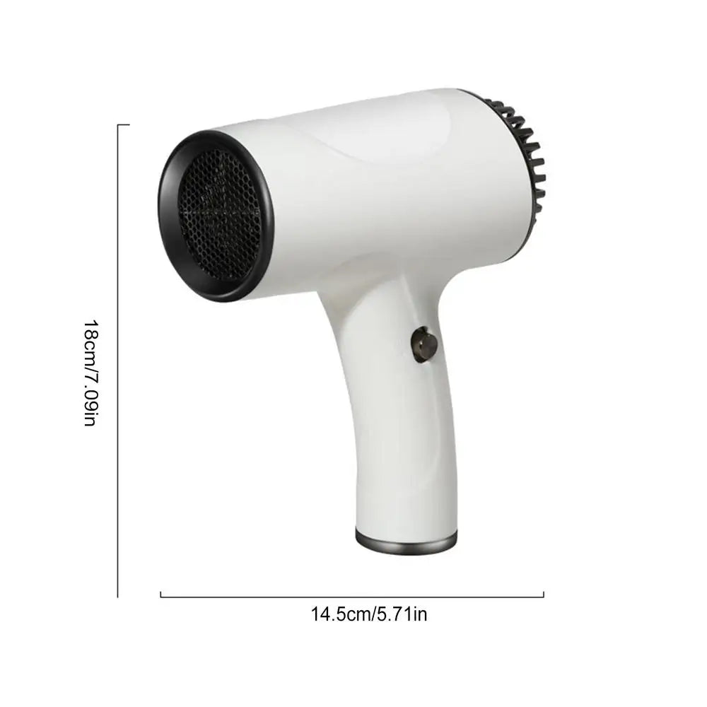 Cordless Portable Hair Dryer 500W – 2-Speed, Rechargeable Travel