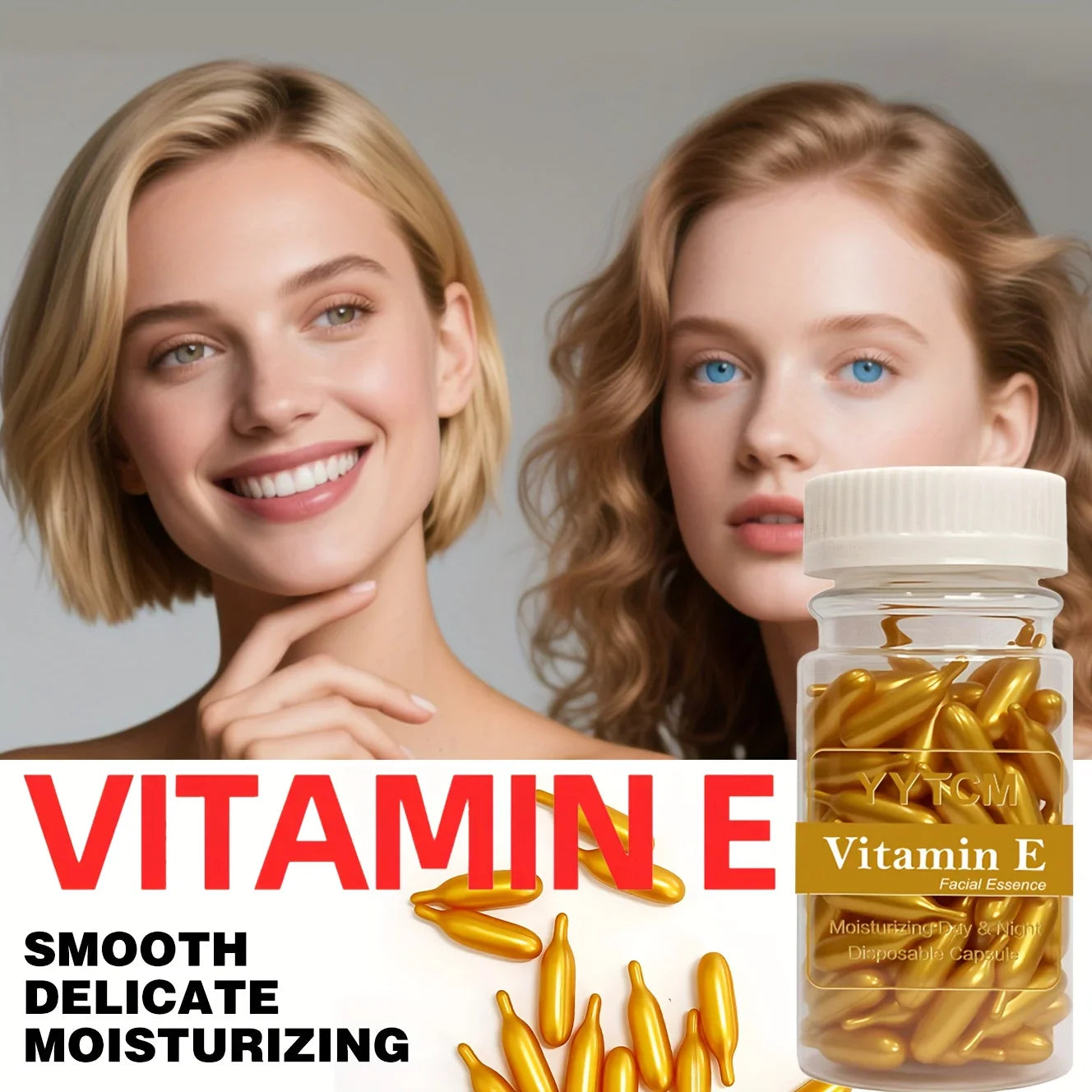 Vitamin E Serum Capsules – Hydrating Face Essence | 90ct