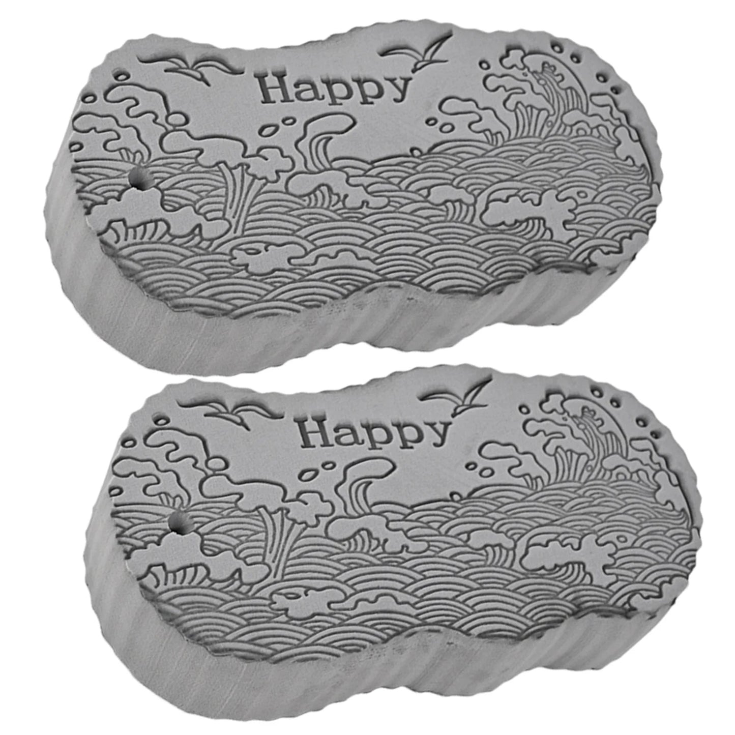 Super Soft Exfoliating Bath Sponge Magics Exfoliators Dead Skin 3D Bath Sponge Body Massage Cleaning Brush For Adults Children Peaceful Pleasures Health and Wellness Grey 2pcs