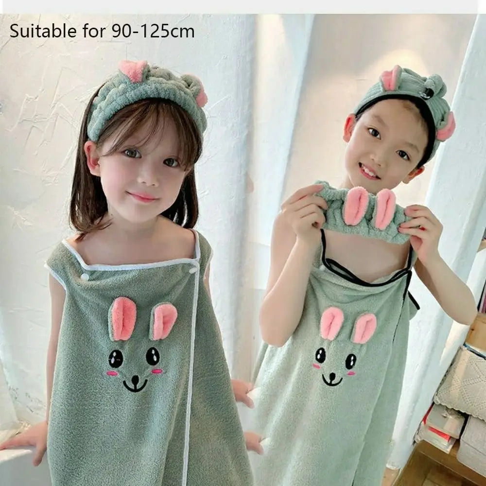 High Grade Beach Towel Children's Bath Towel Coral Fleece Bathrobes Baby Bathrobe Super Soft Infant Blanket for Kids Peaceful Pleasures Health and Wellness green-S