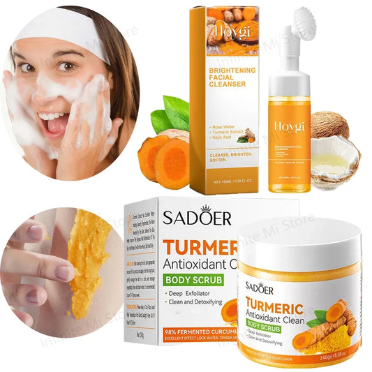 Turmeric Facial Cleanser Facial Scrub Cleansing Oil Control Blackhead Remover Shrink Pores Skin Care Body Care Peaceful Pleasures Health and Wellness