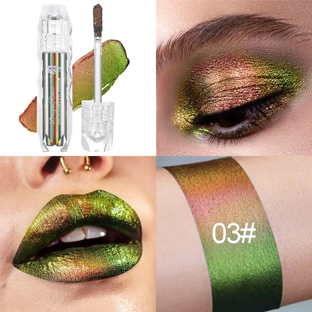 Holographic Glitter Eye Shadow & Lip Gloss Stick | Metallic