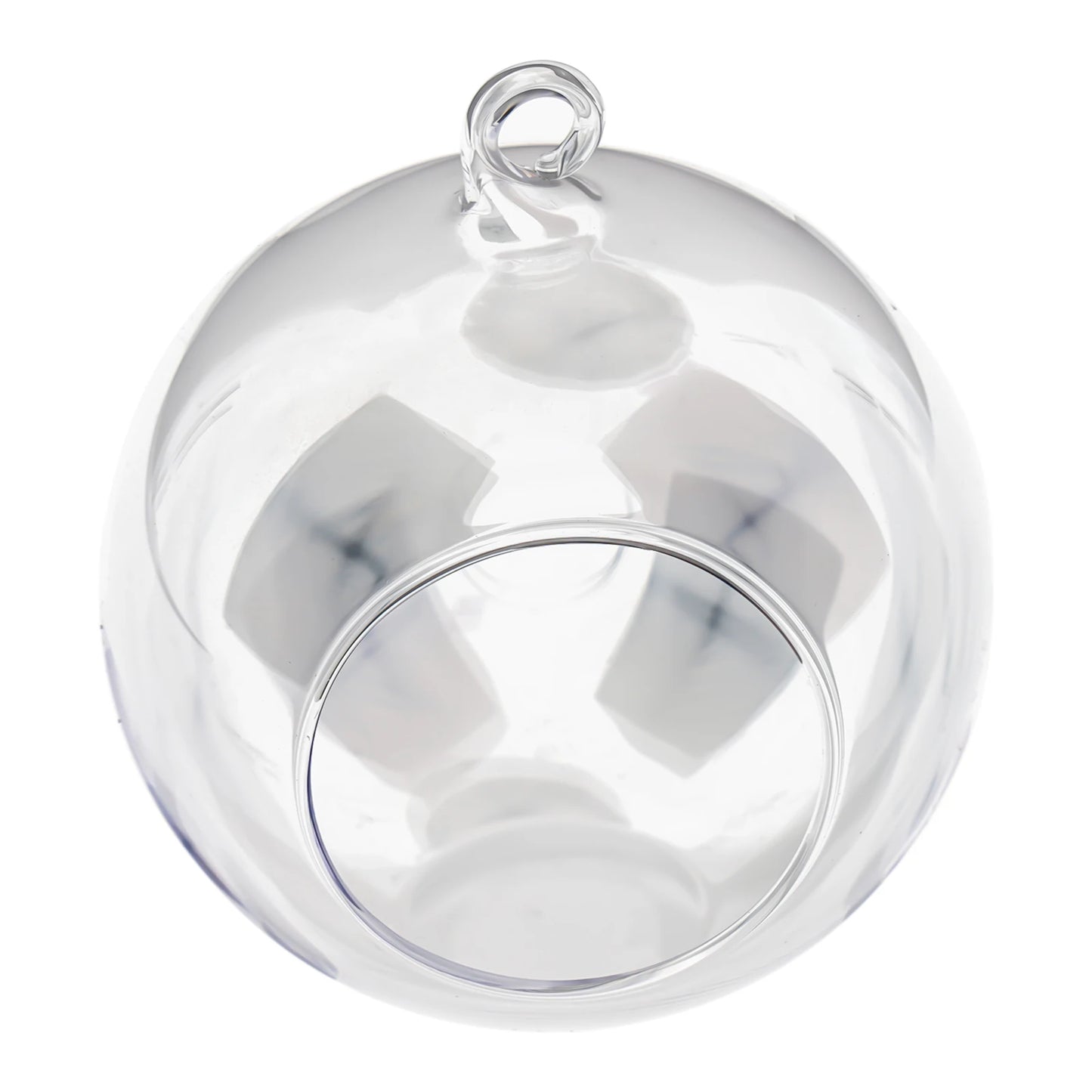 Clear Borosilicate Glass Bauble Balls 8 Vase Succulent Plant