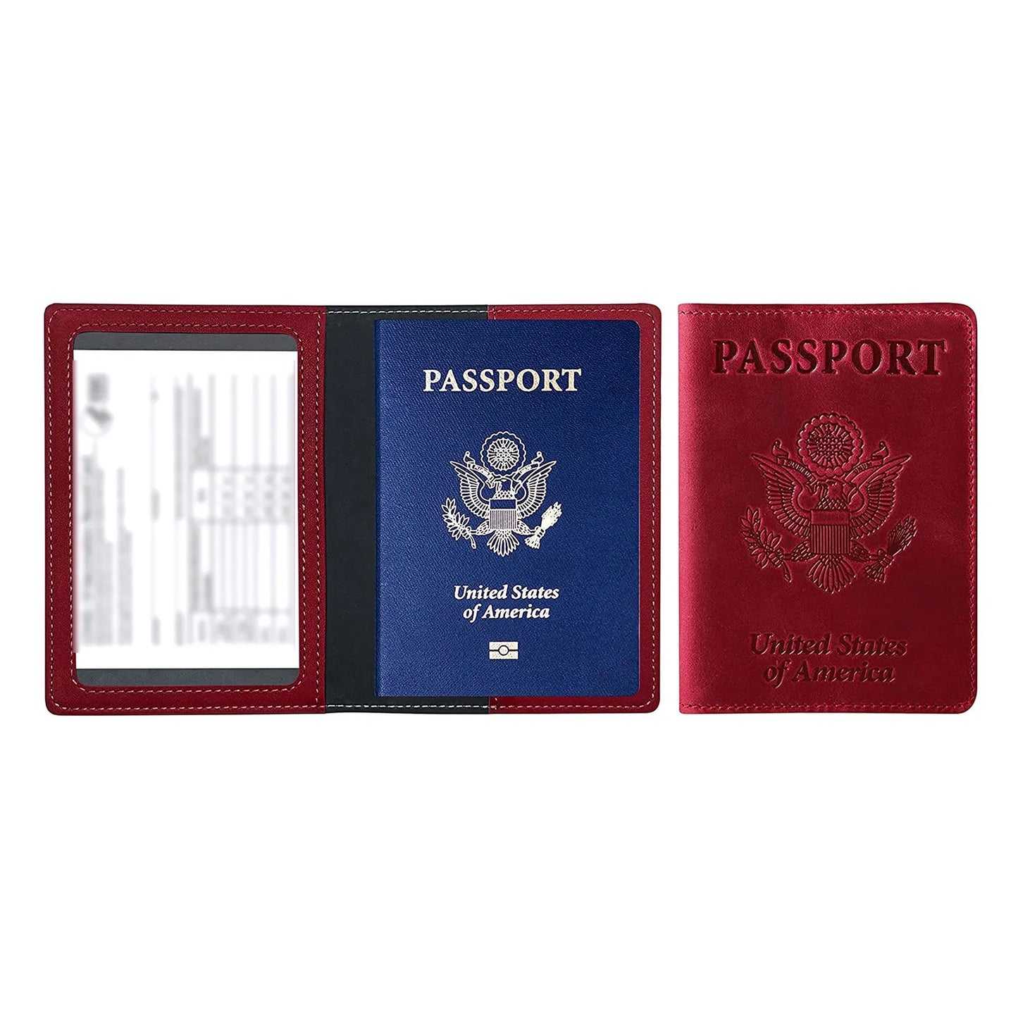 Leather Passport Cover & Card Holder Wallet – Unisex Travel