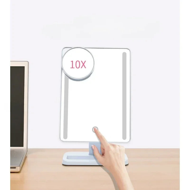 10X Magnifying LED Makeup Mirror – 24 LED Adjustable Light