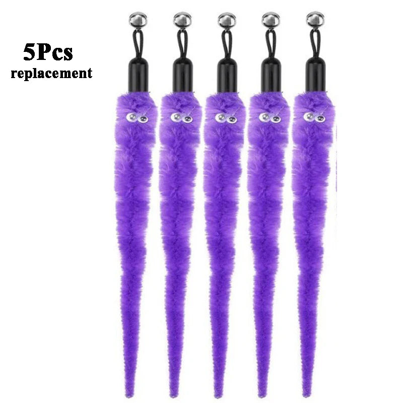 Plush Worm Cat Toy Replacement Heads | Cat Wand Accessories