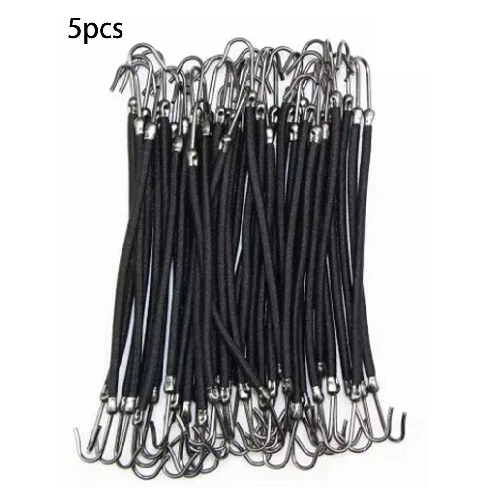 5-Pack Elastic Bow Hair Bands with Hooks – Ponytail Holders