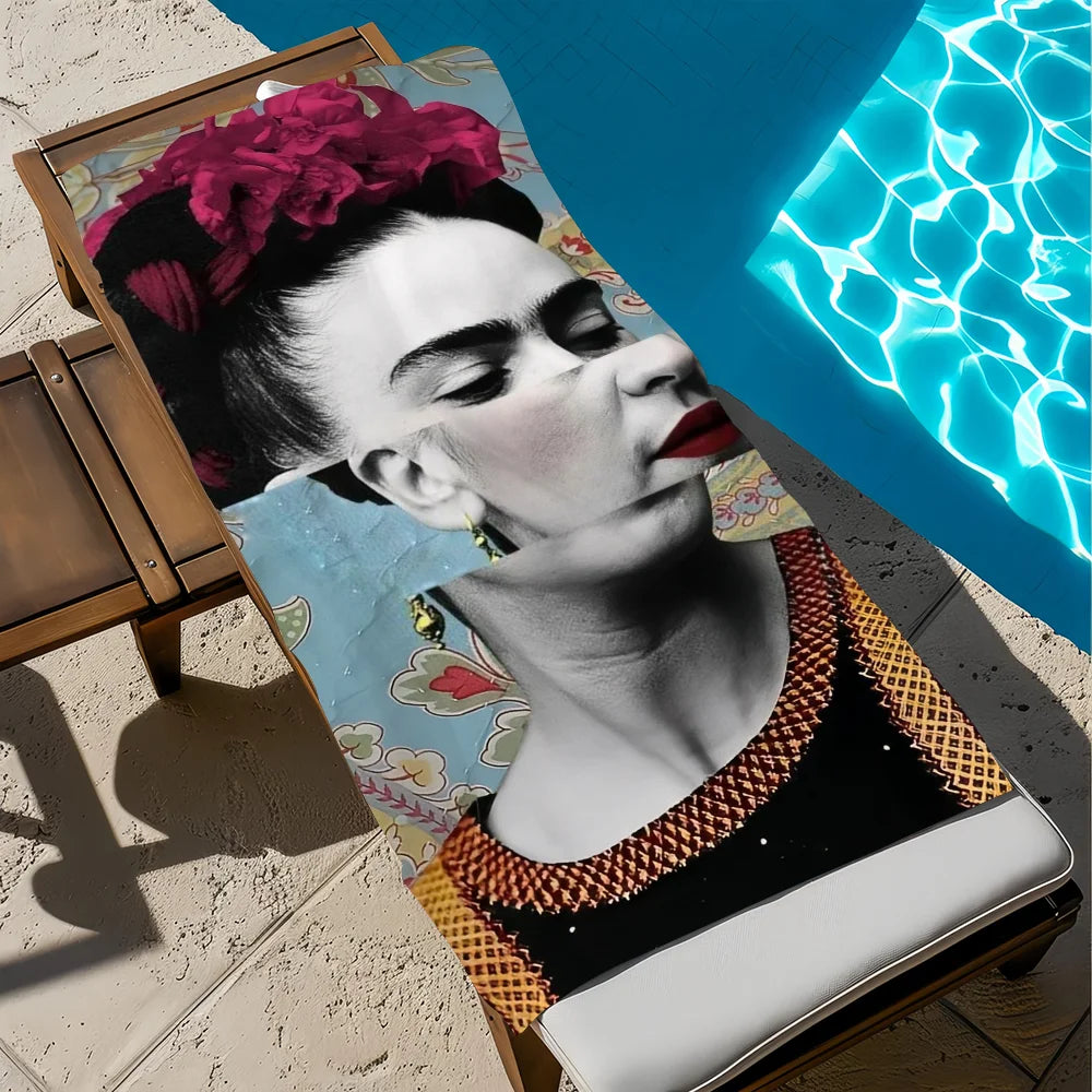Frida Kahlo Quick-Dry Beach Towel | Gym Travel Camping Gift