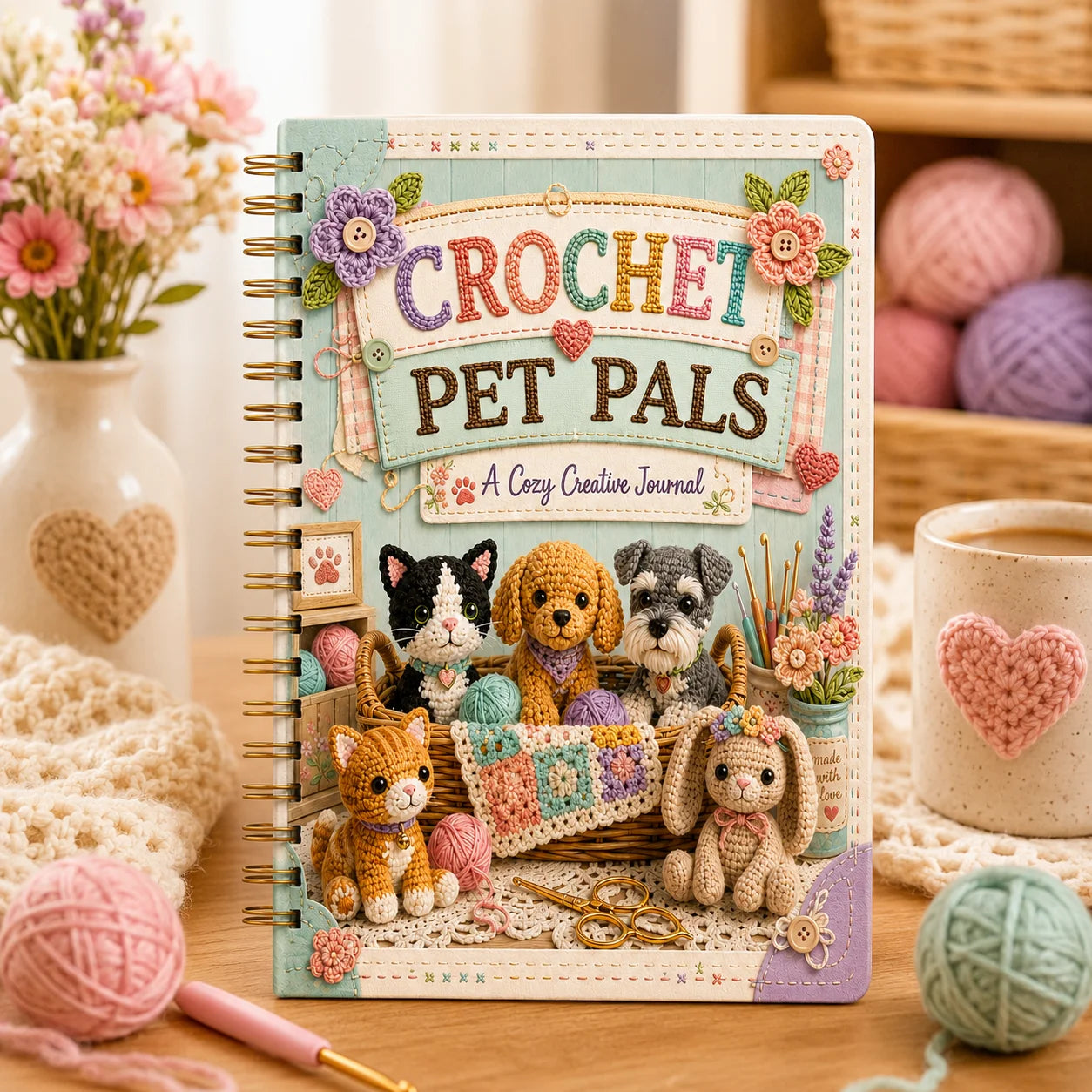 Crochet Pet Pals Cozy Handmade Amigurumi Journal Creative Relaxation
