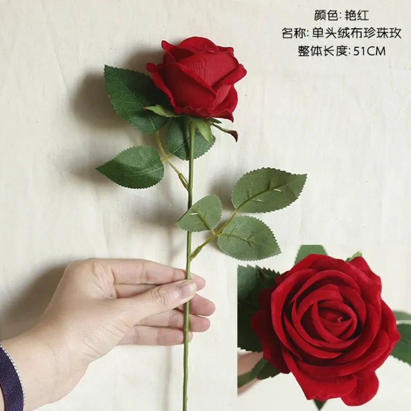 Silk Rose Artificial Flowers 2/4pcs – Wedding & Home Decor
