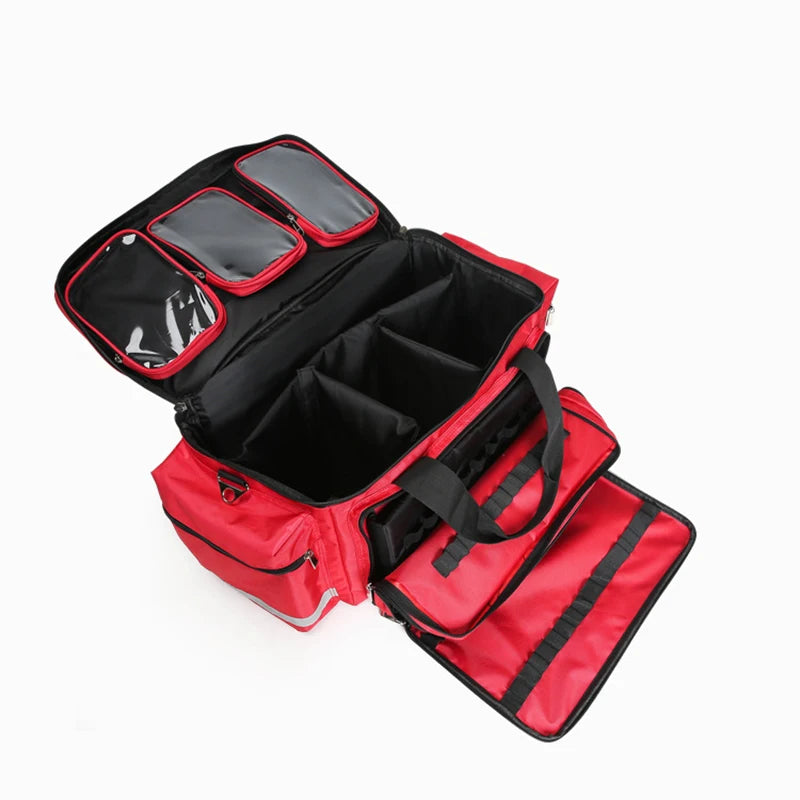 Professional First Aid Kit Large Capacity Medical Supplies Storage Bag Sports Travel Rescue Field Emergency Kit Doctor Visit Kit Peaceful Pleasures Health and Wellness
