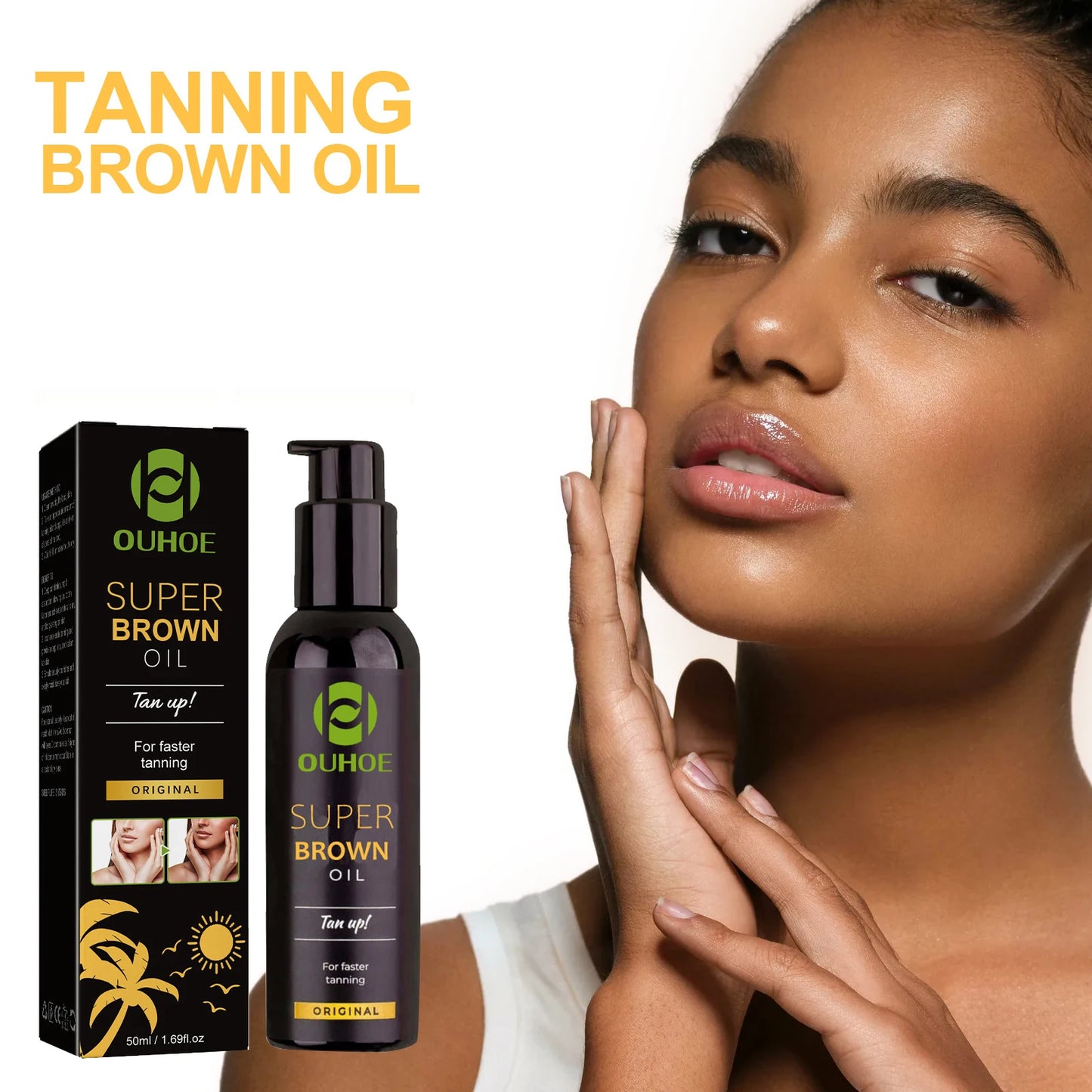 Ouhoe Dark Tanning Oil – Bronze Glow & Moisturizing Self Tan