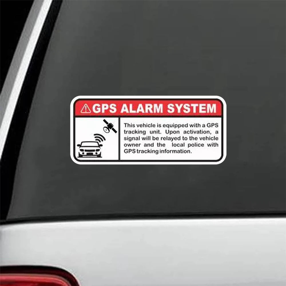 GPS Alarm System Warning Sticker Set Car Decal Peaceful Pleasures Health and Wellness