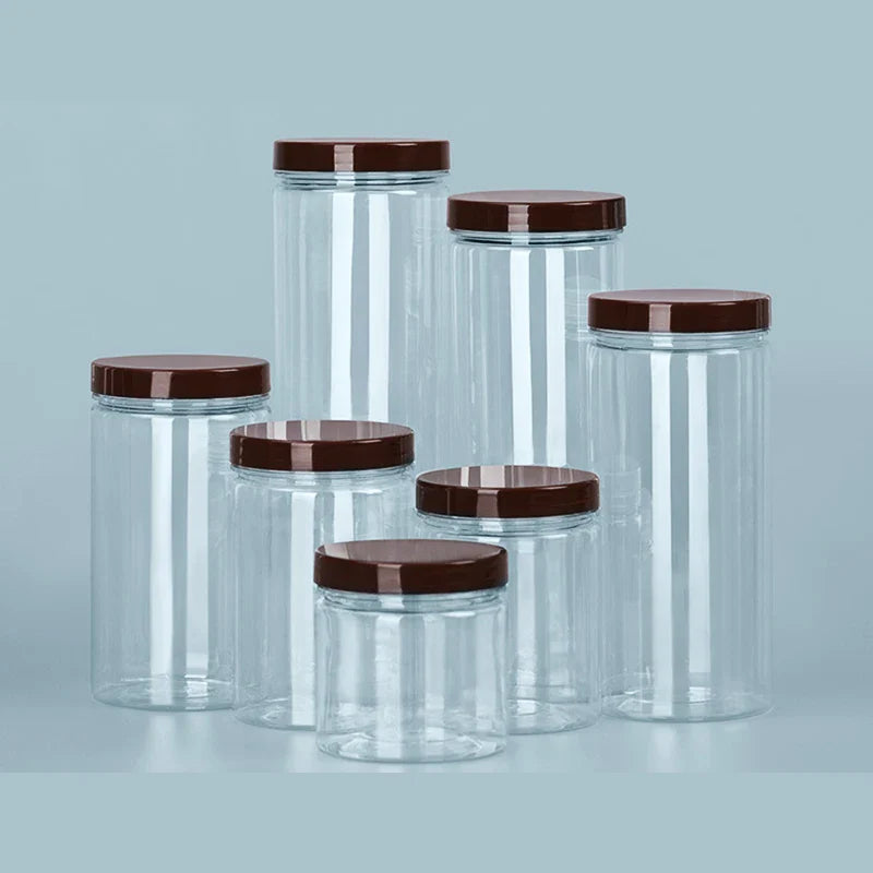 PET Clear Sealed Food Storage Jar – Wide Mouth Airtight Container