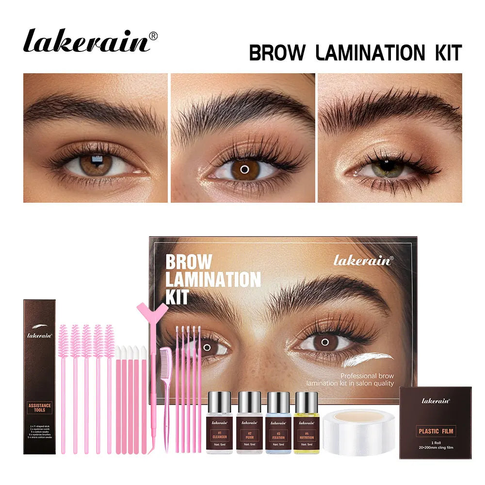 Semi-permanent Brow Lift Perming Brow Lamination Kit Professional With Cling Film Nutrition Keratin Perming Lotion For Home Use Peaceful Pleasures Health and Wellness