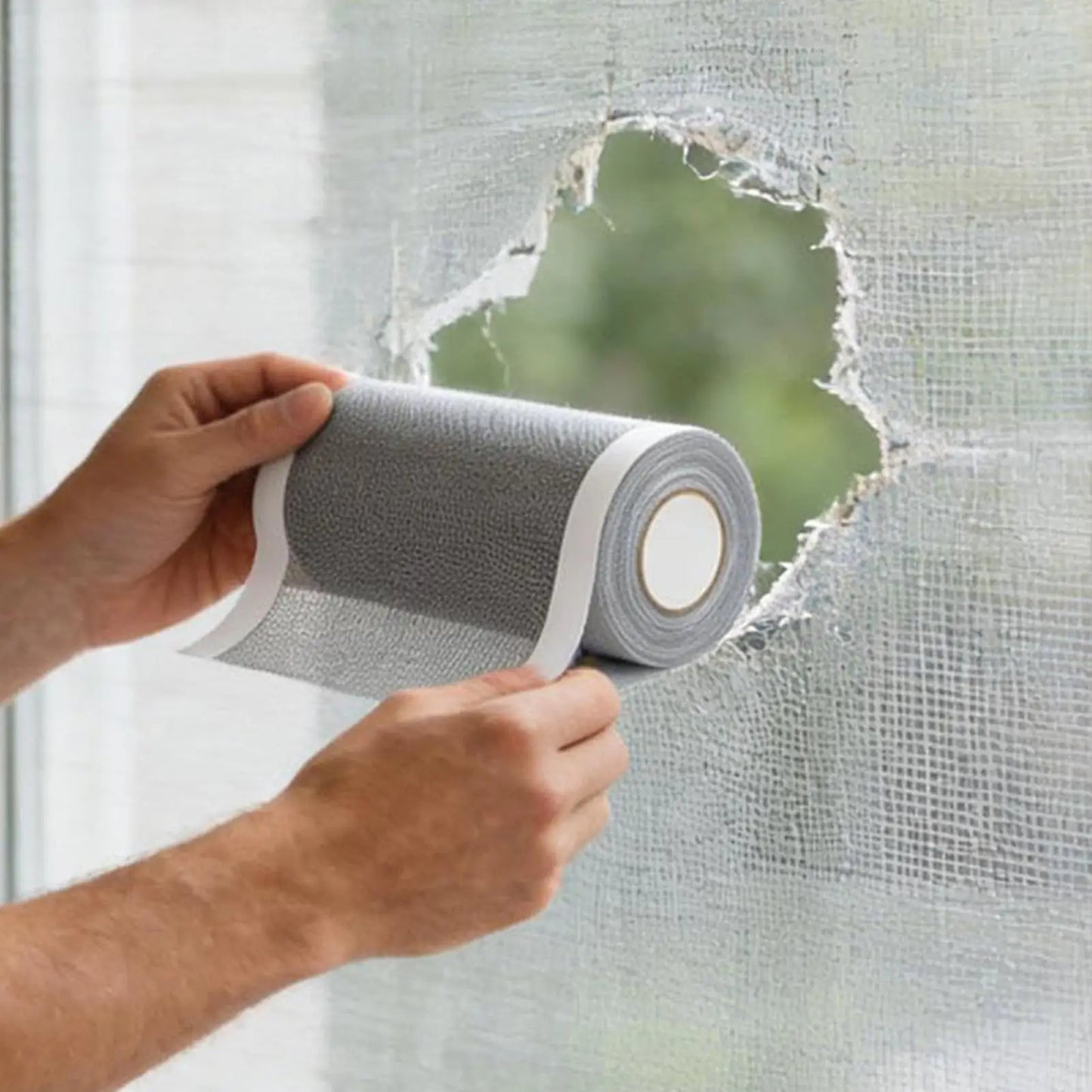 Window Screen Repair Tape – Self-Adhesive Mesh Patch Roll