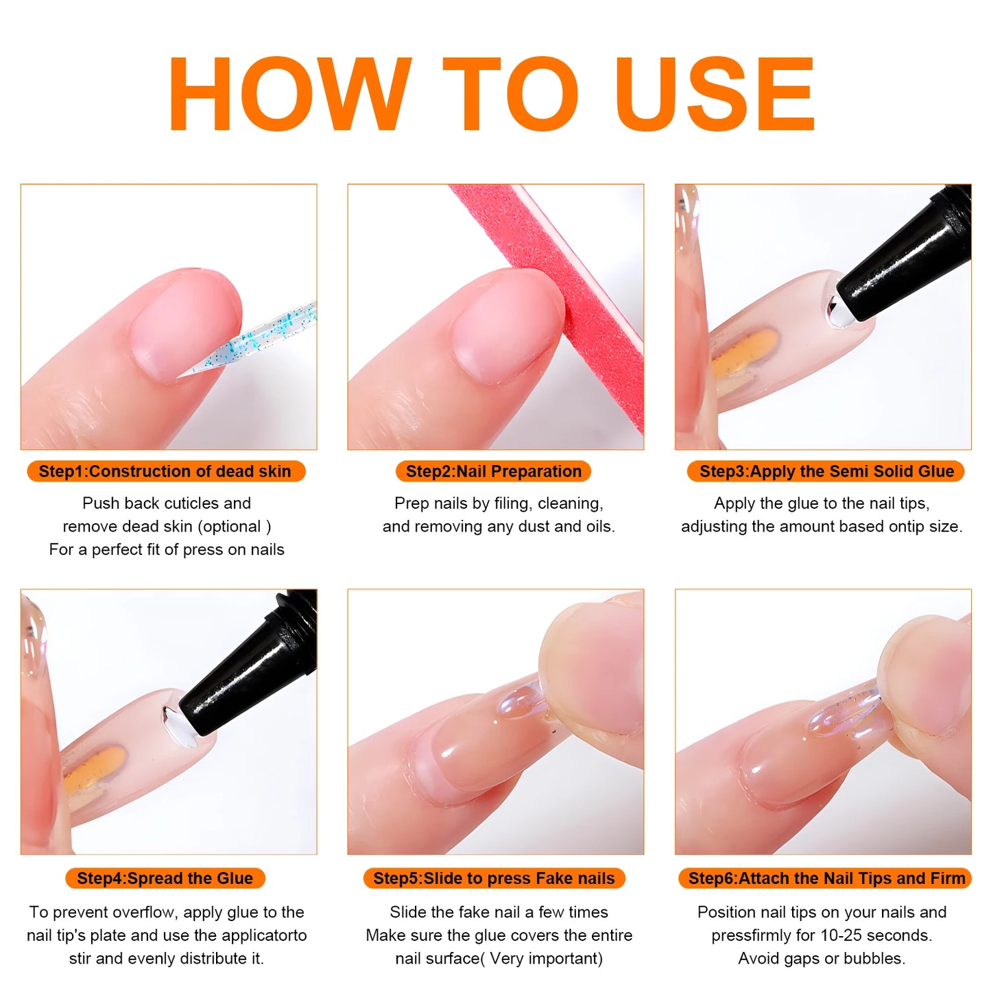 TWOING Quick-Dry Semi-Solid Nail Glue, Strong Adhesive for Press-On Nails, False Tips & Rhinestones, Waterproof, No UV Lamp Peaceful Pleasures Health and Wellness